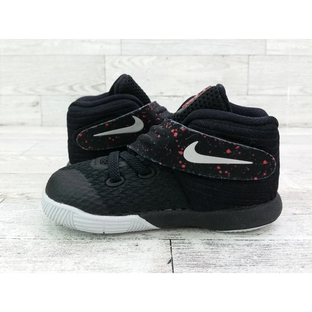 Toddler's Nike Kyrie 2 TD Black Bright Crimson Sneakers Shoes 827281-006 4C 4 C